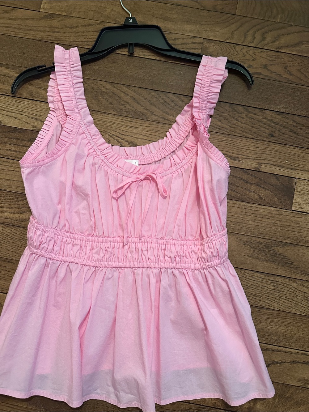 LC Lauren Conrad Light Pink Ruffle Tank Top